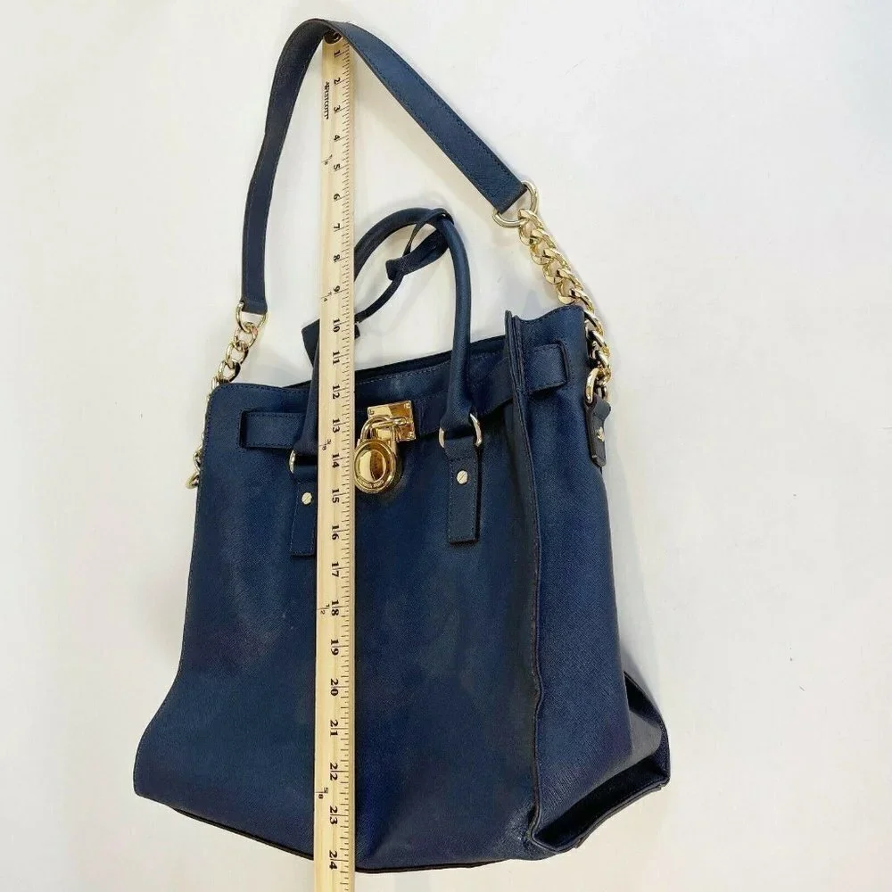 Michael Kors Hamilton Navy‎ Leather Chain MK Signat